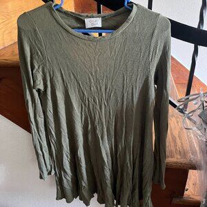 Black Bead Dress olive green